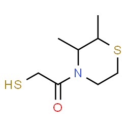 ChemSpider 2D Image | 1-(2,3-Dimethyl-4-thiomorpholinyl)-2-sulfanylethanone | C8H15NOS2