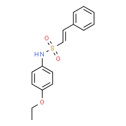 ChemSpider 2D Image | (E)-N-(4-Ethoxyphenyl)-2-phenylethenesulfonamide | C16H17NO3S