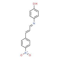 ChemSpider 2D Image | 4-{(E)-[(2E)-3-(4-Nitrophenyl)-2-propen-1-ylidene]amino}phenol | C15H12N2O3