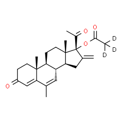ChemSpider 2D Image | MELENGESTROL ACETATE-D3 | C25H29D3O4