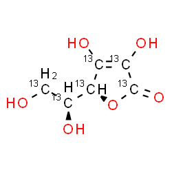 ChemSpider 2D Image | l-ascorbic acid-13c6 | 13C6H8O6