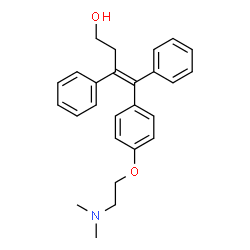 ChemSpider 2D Image | (3Z)-4-{4-[2-(Dimethylamino)ethoxy]phenyl}-3,4-diphenyl-3-buten-1-ol | C26H29NO2