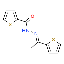 ChemSpider 2D Image | N-(1-thiophen-2-ylethylideneamino)-2-thiophenecarboxamide | C11H10N2OS2