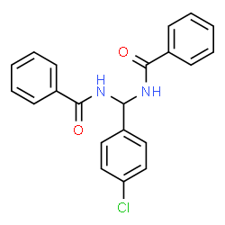 ChemSpider 2D Image | N,N'-[(4-Chlorophenyl)methylene]dibenzamide | C21H17ClN2O2