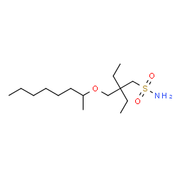 ChemSpider 2D Image | 2-Ethyl-2-[(2-octanyloxy)methyl]-1-butanesulfonamide | C15H33NO3S