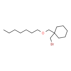 ChemSpider 2D Image | 1-(Bromomethyl)-1-[(heptyloxy)methyl]cyclohexane | C15H29BrO