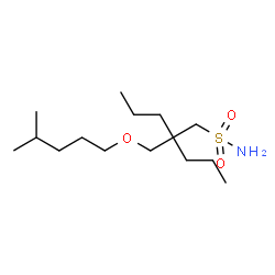 ChemSpider 2D Image | 2-{[(4-Methylpentyl)oxy]methyl}-2-propyl-1-pentanesulfonamide | C15H33NO3S