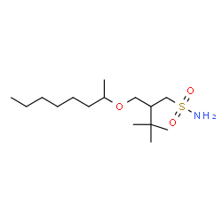 ChemSpider 2D Image | 3,3-Dimethyl-2-[(2-octanyloxy)methyl]-1-butanesulfonamide | C15H33NO3S