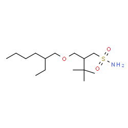 ChemSpider 2D Image | 2-{[(2-Ethylhexyl)oxy]methyl}-3,3-dimethyl-1-butanesulfonamide | C15H33NO3S