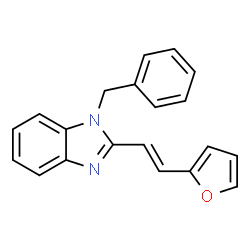 ChemSpider 2D Image | 1-Benzyl-2-[(E)-2-(2-furyl)vinyl]-1H-benzimidazole | C20H16N2O
