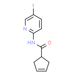 ChemSpider 2D Image | N-(5-Iodo-2-pyridinyl)-3-cyclopentene-1-carboxamide | C11H11IN2O
