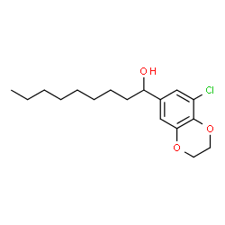 ChemSpider 2D Image | 1-(8-Chloro-2,3-dihydro-1,4-benzodioxin-6-yl)-1-nonanol | C17H25ClO3