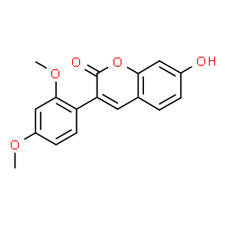 ChemSpider 2D Image | 3-(2,4-Dimethoxyphenyl)-7-hydroxy-2H-chromen-2-one | C17H14O5