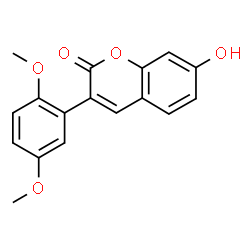 ChemSpider 2D Image | 3-(2,5-Dimethoxyphenyl)-7-hydroxy-2H-chromen-2-one | C17H14O5