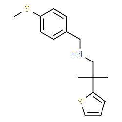 ChemSpider 2D Image | 2-Methyl-N-[4-(methylsulfanyl)benzyl]-2-(2-thienyl)-1-propanamine | C16H21NS2