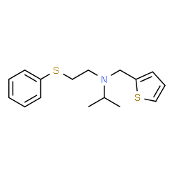 ChemSpider 2D Image | N-[2-(Phenylsulfanyl)ethyl]-N-(2-thienylmethyl)-2-propanamine | C16H21NS2