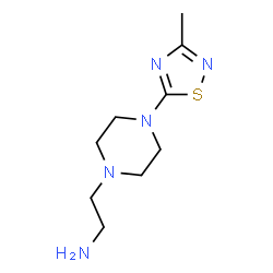 ChemSpider 2D Image | 2-[4-(3-Methyl-1,2,4-thiadiazol-5-yl)-1-piperazinyl]ethanamine | C9H17N5S