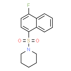 ChemSpider 2D Image | 1-[(4-Fluoro-1-naphthyl)sulfonyl]piperidine | C15H16FNO2S