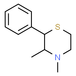 ChemSpider 2D Image | 3,4-Dimethyl-2-phenylthiomorpholine | C12H17NS