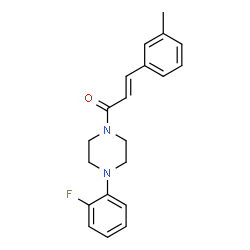 ChemSpider 2D Image | (2E)-1-[4-(2-Fluorophenyl)-1-piperazinyl]-3-(3-methylphenyl)-2-propen-1-one | C20H21FN2O