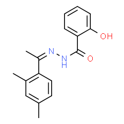 ChemSpider 2D Image | N'-[(1Z)-1-(2,4-Dimethylphenyl)ethylidene]-2-hydroxybenzohydrazide | C17H18N2O2