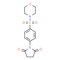 ChemSpider 2D Image | 1-[4-(4-Morpholinylsulfonyl)phenyl]-2,5-pyrrolidinedione | C14H16N2O5S