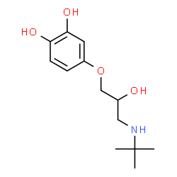 ChemSpider 2D Image | 4-{2-Hydroxy-3-[(2-methyl-2-propanyl)amino]propoxy}-1,2-benzenediol | C13H21NO4
