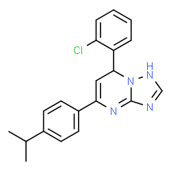 ChemSpider 2D Image | 7-(2-Chlorophenyl)-5-(4-isopropylphenyl)-1,7-dihydro[1,2,4]triazolo[1,5-a]pyrimidine | C20H19ClN4