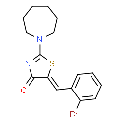 ChemSpider 2D Image | (5Z)-2-(1-Azepanyl)-5-(2-bromobenzylidene)-1,3-thiazol-4(5H)-one | C16H17BrN2OS