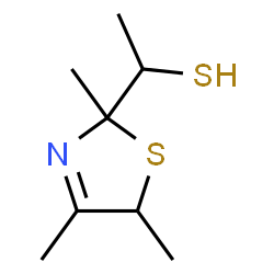 ChemSpider 2D Image | 2-(1-Mercaptoethyl)-2,4,5-trimethyl-3-thiazoline | C8H15NS2