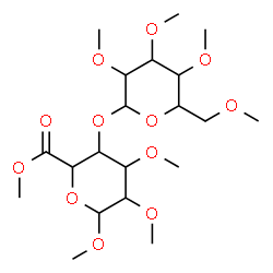 ChemSpider 2D Image | Dimethyl 2,3-di-O-methyl-4-O-(2,3,4,6-tetra-O-methylhexopyranosyl)hexopyranosiduronate | C20H36O12