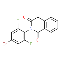 ChemSpider 2D Image | 2-(4-Bromo-2,6-difluorophenyl)-1,3(2H,4H)-isoquinolinedione | C15H8BrF2NO2