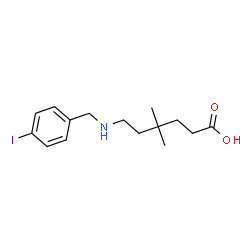 ChemSpider 2D Image | 6-[(4-Iodobenzyl)amino]-4,4-dimethylhexanoic acid | C15H22INO2