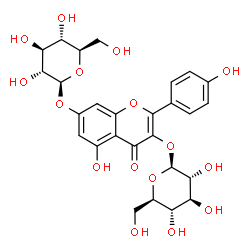 ChemSpider 2D Image | Kaempferol 3,7-diglucoside | C27H30O16