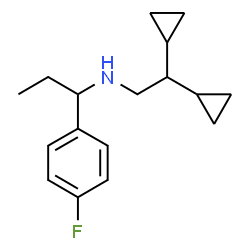 ChemSpider 2D Image | N-(2,2-Dicyclopropylethyl)-1-(4-fluorophenyl)-1-propanamine | C17H24FN