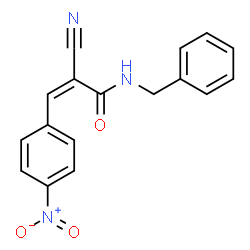 ChemSpider 2D Image | (2Z)-N-Benzyl-2-cyano-3-(4-nitrophenyl)acrylamide | C17H13N3O3