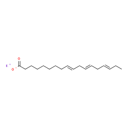 ChemSpider 2D Image | Potassium (9E,12E,15E)-9,12,15-octadecatrienoate | C18H29KO2