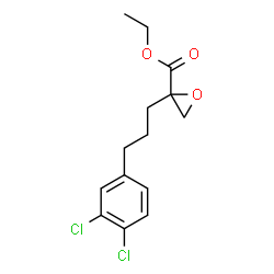 ChemSpider 2D Image | Ethyl 2-[3-(3,4-dichlorophenyl)propyl]-2-oxiranecarboxylate | C14H16Cl2O3