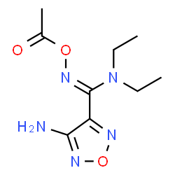 ChemSpider 2D Image | N'-Acetoxy-4-amino-N,N-diethyl-1,2,5-oxadiazole-3-carboximidamide | C9H15N5O3