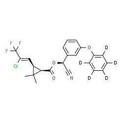 ChemSpider 2D Image | lambda-Cyhalothrin-d5 | C23H14D5ClF3NO3