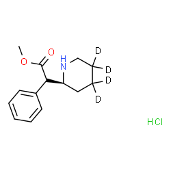 ChemSpider 2D Image | Methyl phenyl[(2S)-(4,4,5,5-~2~H_4_)-2-piperidinyl]acetate hydrochloride (1:1) | C14H16D4ClNO2
