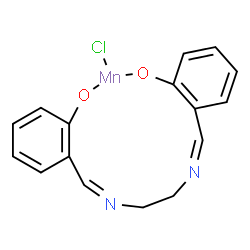 ChemSpider 2D Image | Chloro[2,2'-{1,2-ethanediylbis[nitrilo(Z)methylylidene]}diphenolato-kappaO(2-)]manganese | C16H14ClMnN2O2