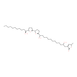 ChemSpider 2D Image | 3-[(2S,13S)-2,13-Dihydroxy-13-{(2S,2'S,5S,5'S)-5'-[(1S)-1-hydroxyundecyl]octahydro-2,2'-bifuran-5-yl}tridecyl]-5-methyl-2(5H)-furanone | C37H66O7