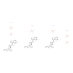 ChemSpider 2D Image | (R)-(6-methoxy-4-quinolyl)-[(2S,4S,5R)-5-vinylquinuclidin-2-yl]methanol; sulfuric acid; tetratriiodide | C60H84I12N6O30S6