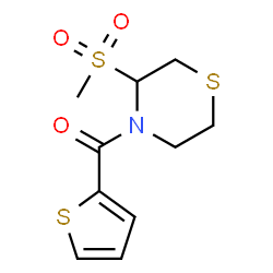 ChemSpider 2D Image | [3-(Methylsulfonyl)-4-thiomorpholinyl](2-thienyl)methanone | C10H13NO3S3