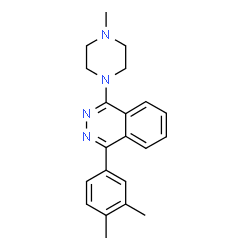 ChemSpider 2D Image | 1-(3,4-Dimethylphenyl)-4-(4-methyl-1-piperazinyl)phthalazine | C21H24N4