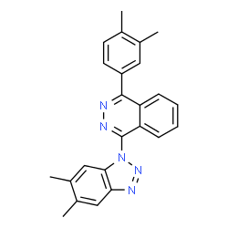 ChemSpider 2D Image | 1-(5,6-Dimethyl-1H-benzotriazol-1-yl)-4-(3,4-dimethylphenyl)phthalazine | C24H21N5
