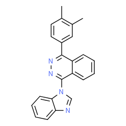ChemSpider 2D Image | 1-(1H-Benzimidazol-1-yl)-4-(3,4-dimethylphenyl)phthalazine | C23H18N4