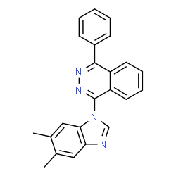 ChemSpider 2D Image | 1-(5,6-Dimethyl-1H-benzimidazol-1-yl)-4-phenylphthalazine | C23H18N4