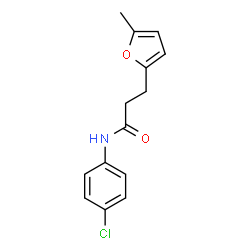 ChemSpider 2D Image | N-(4-Chlorophenyl)-3-(5-methyl-2-furyl)propanamide | C14H14ClNO2